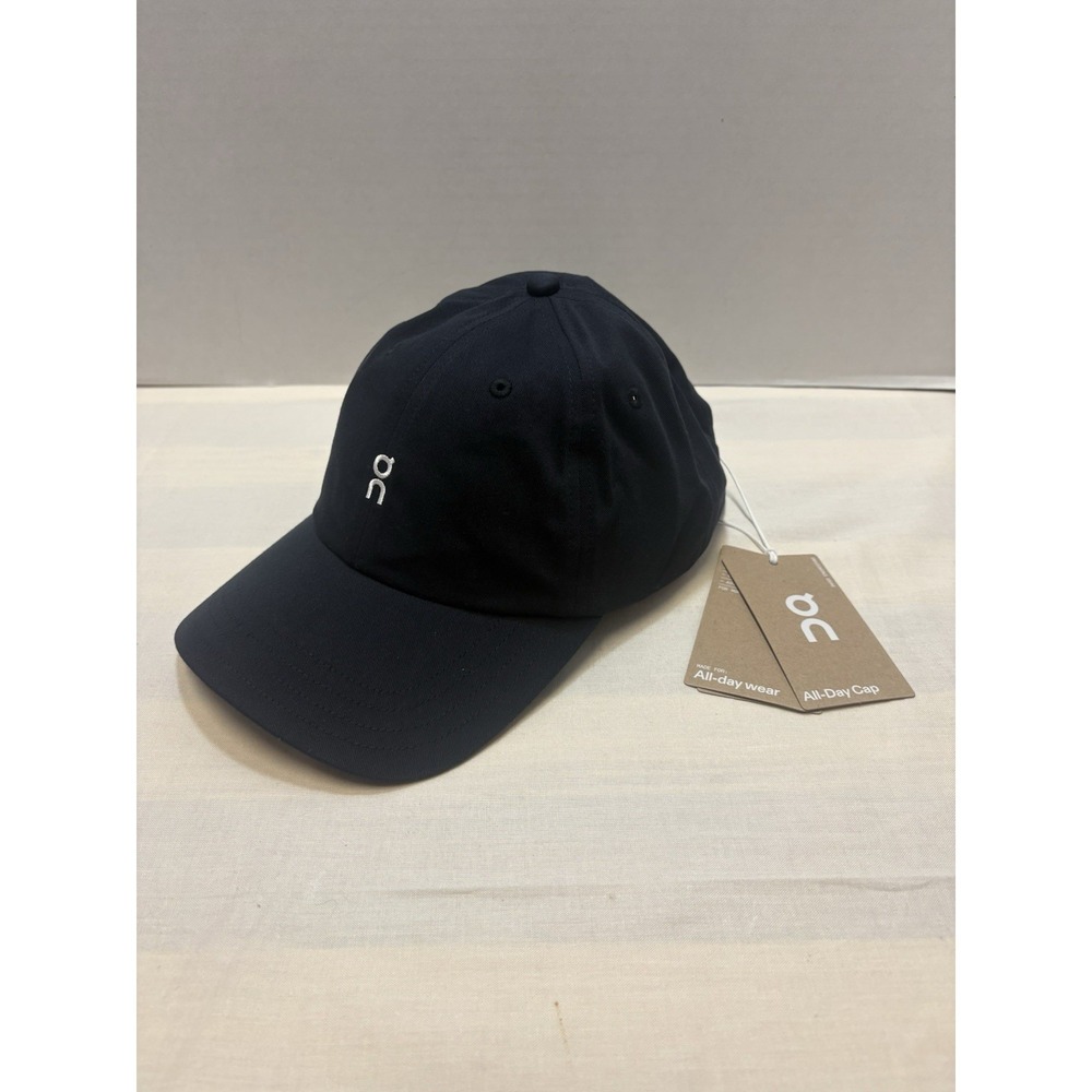 NEW On Cloud Running All-Day Cap Hat Black One Size Adult Organic Cotton NWT